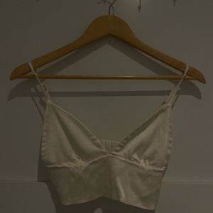 ZARA Silk Satin Crop Top Bralette